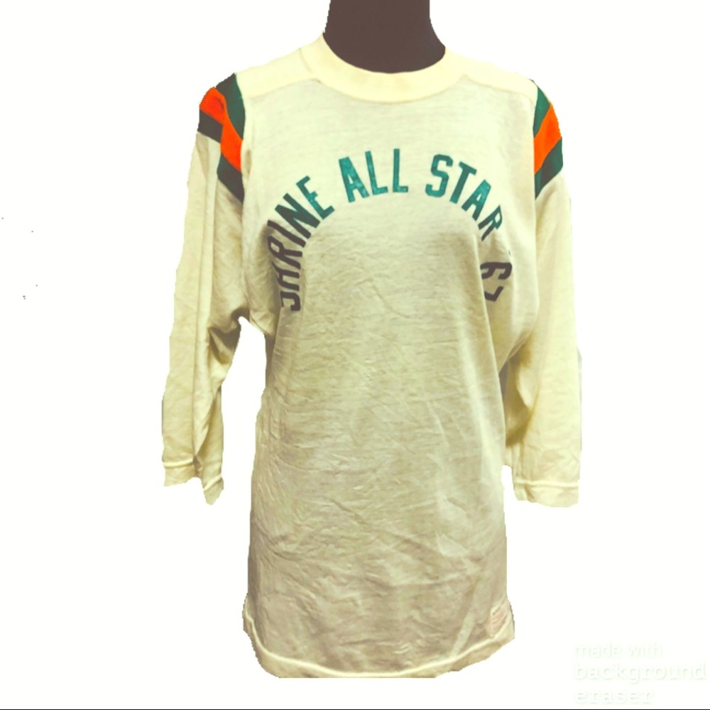 Vintage 1967 jersey Off White, Green, & Orange